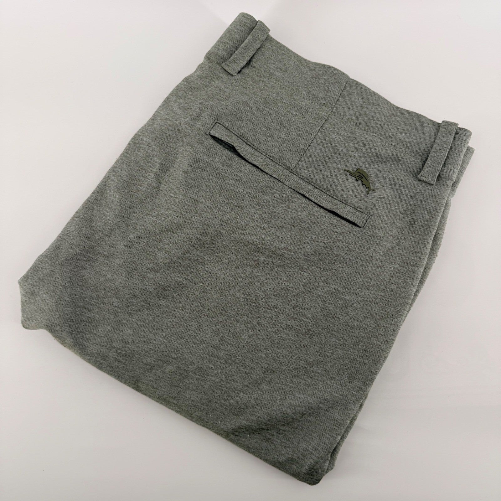 Tommy Bahama Boracay Performance Pants Green Heather Stretch Travel 38x29