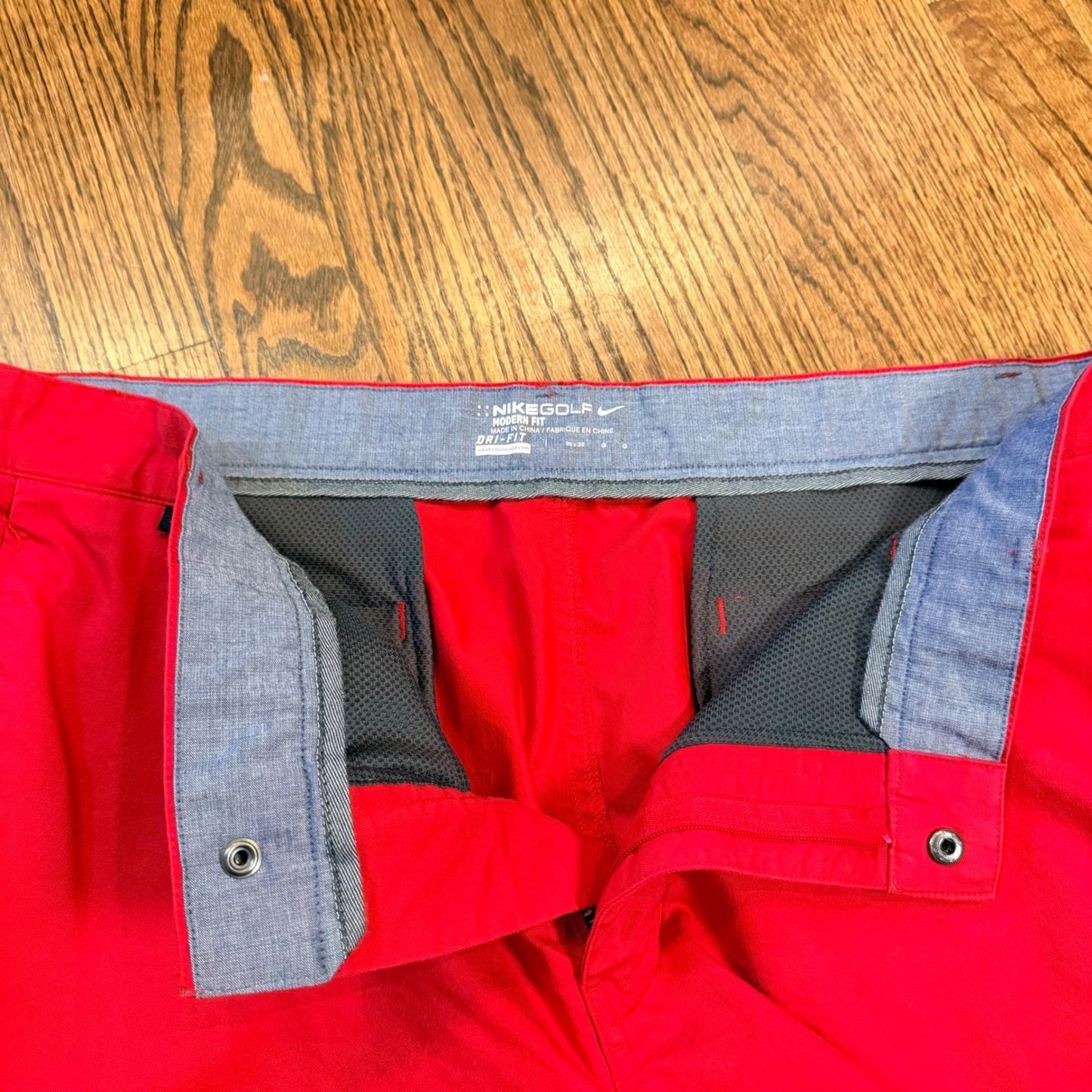 Nike Golf Modern Fit Dri-FIT Pants 36x32 Red Performance Trousers