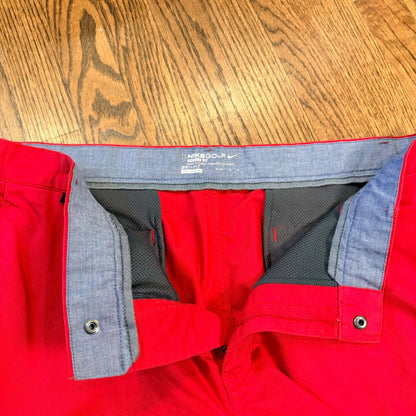 Nike Golf Modern Fit Dri-FIT Pants 36x32 Red Performance Trousers