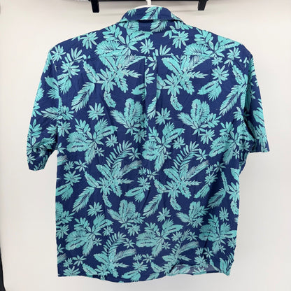 Vineyard Vines Slim Fit Murray Shirt Tropical Floral SS Button Down XL Blue Teal