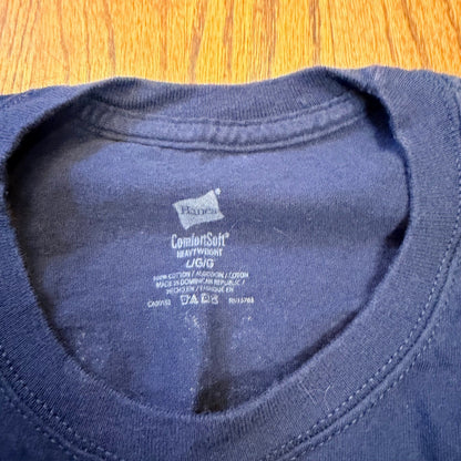 Hanes Hawaii State Ride for the Fallen 2012 Graphic T-Shirt Large Navy Blue