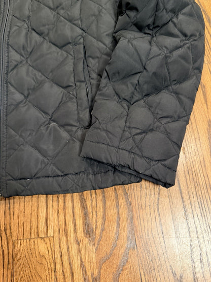 Kenneth Cole Reaction G-111 Apparel Womens Black Full Zip Puffer Jacket Medium