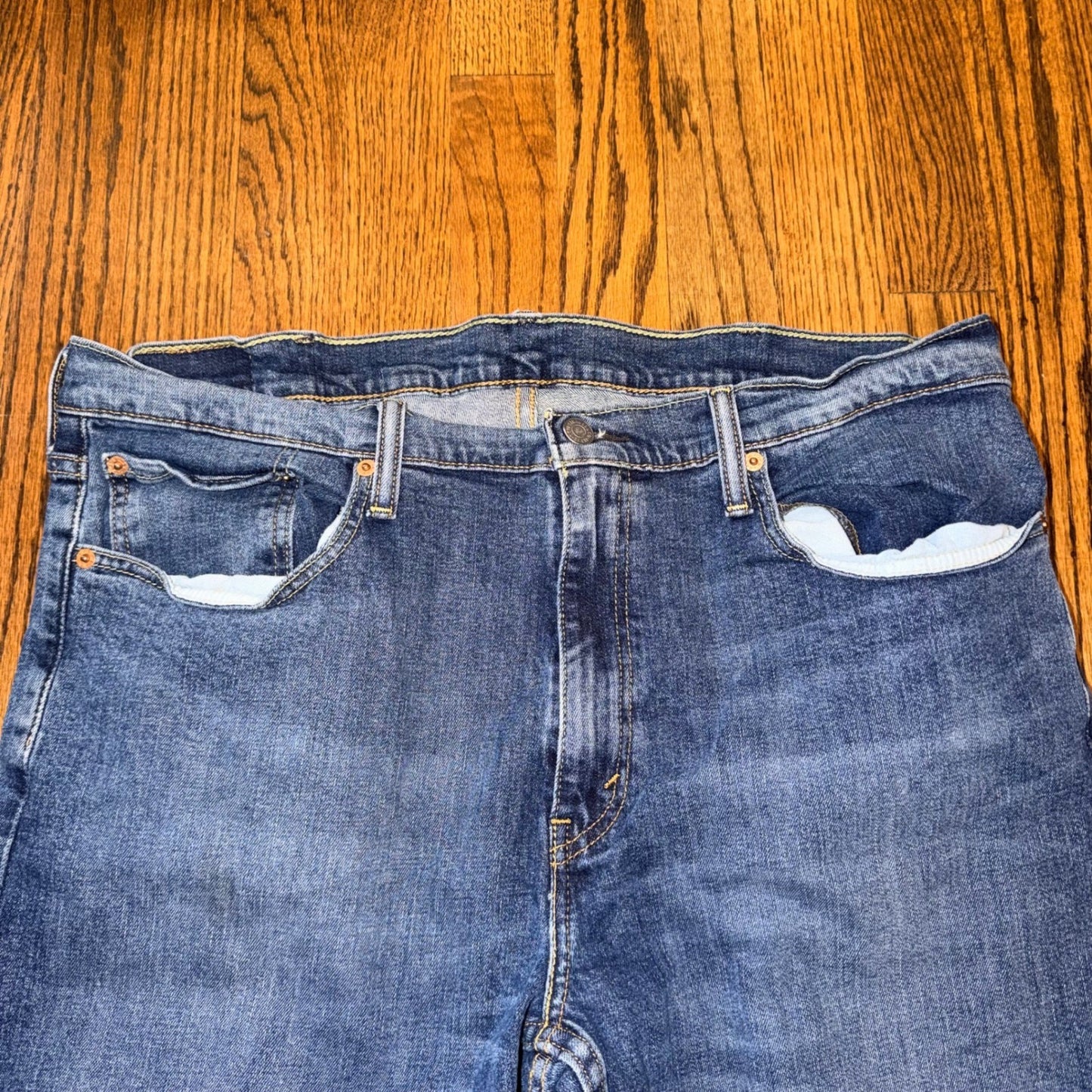 Levi's 559 Relaxed Straight Jeans Medium Wash Blue 38x32 Mens Denim Loose Baggy