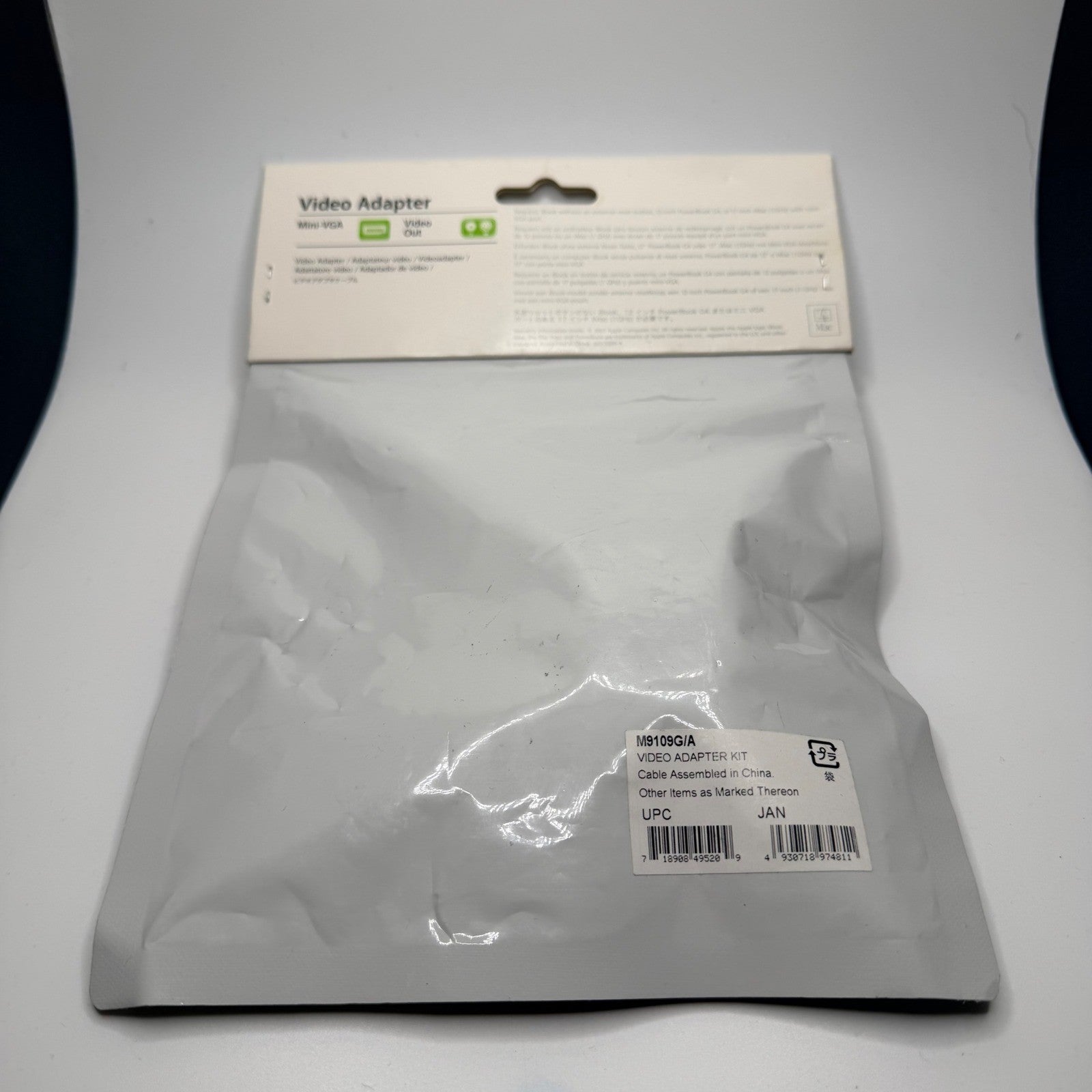 Apple M9109G/A Mini-VGA to Video Adapter Kit iBook iMac PowerBook White