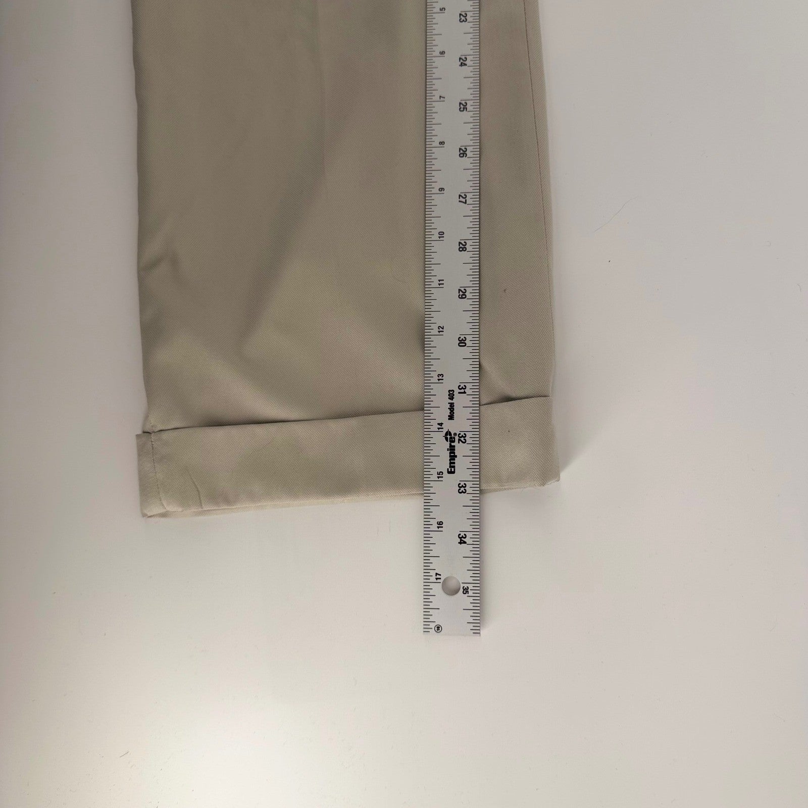 Polo Golf Ralph Lauren Pleated Khaki Trousers Relaxed Fit Cuffed 34x34 Tan