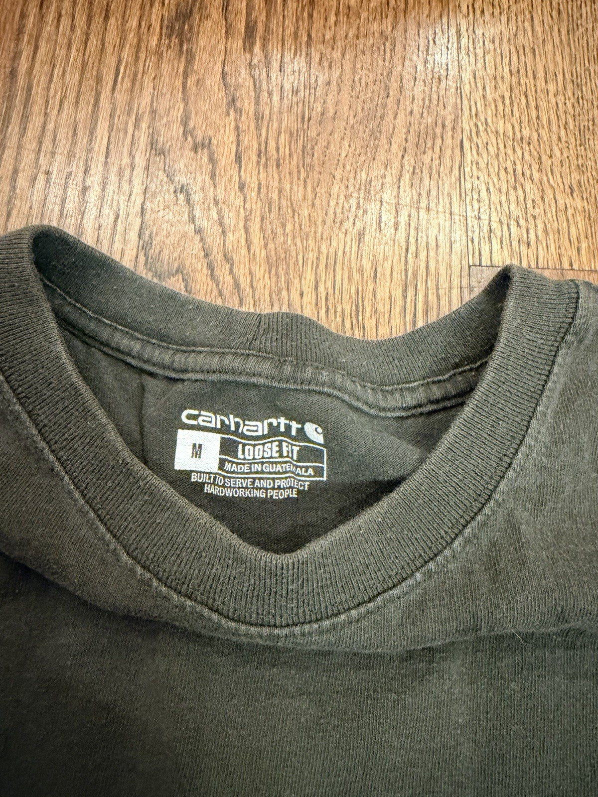 Carhartt Shirt Mens XL Tan Pocket Loose Fit Workwear Short Sleeve Tee