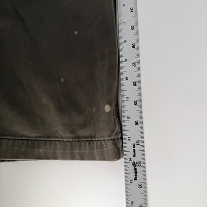 Carhartt Loose Fit Carpenter Pants Canvas Utility Workwear 38x31 Faded Green