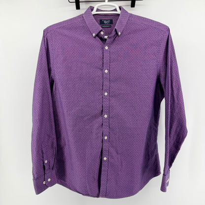 Original Penguin Heritage Slim Fit Shirt Purple Dobby Button Down 16 34/35 L