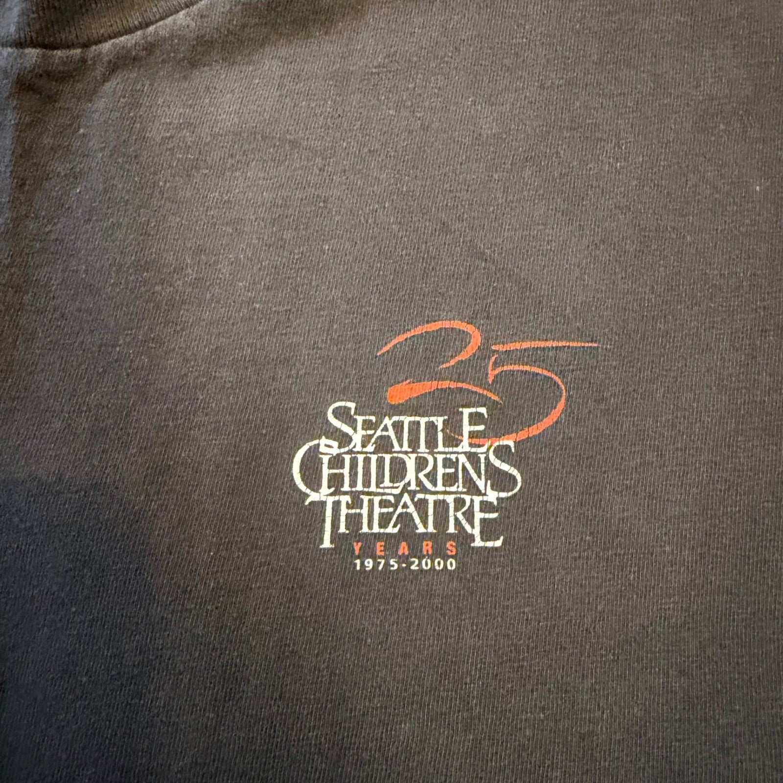 Hanes Beefy-T Seattle Childrens Theatre 25th Anniversary Vintage Shirt XL Black