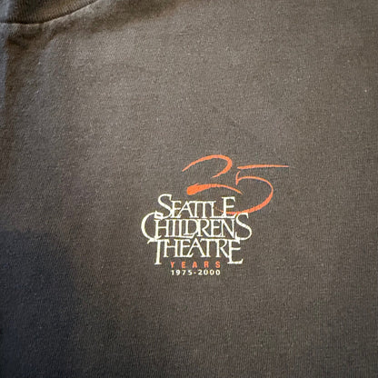 Hanes Beefy-T Seattle Childrens Theatre 25th Anniversary Vintage Shirt XL Black