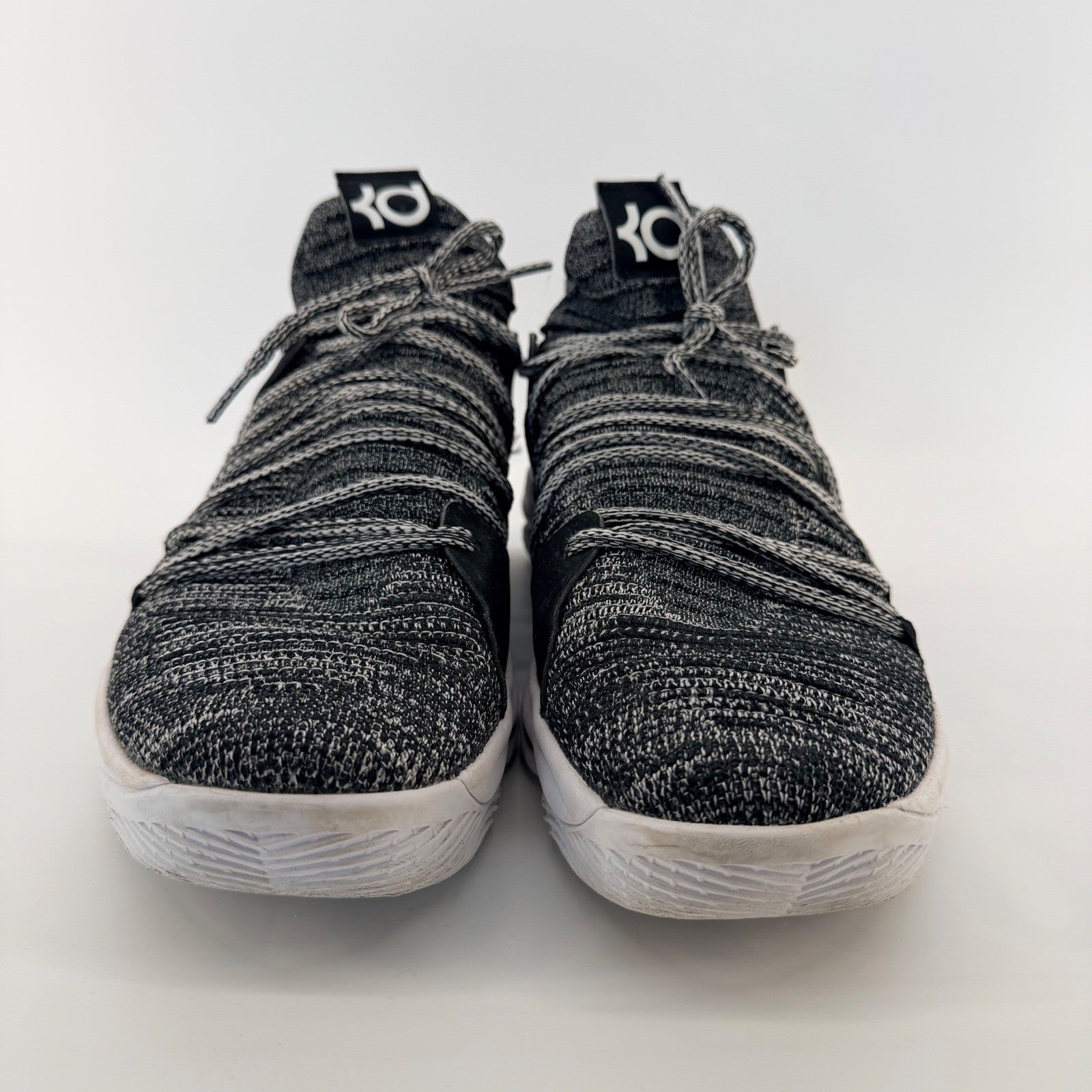 Nike Zoom KD 10 Oreo Basketball Shoes Flyknit Kevin Durant Black White Mens