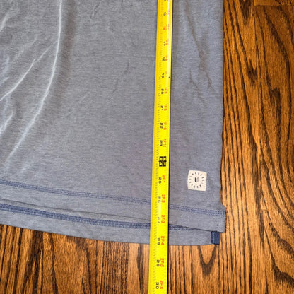 Linksoul Tempus Fugit Golf Polo Shirt Blue Heather Performance Mens Size M