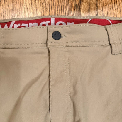 Wrangler Pants Men's 38x30 Tan Flex Waist Cargo Hiking Straight 10NW788FR