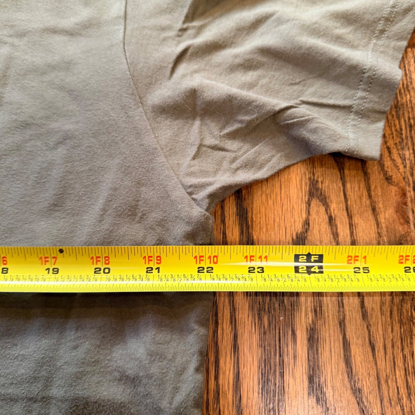 The Power Shop Graphic T-Shirt American Flag Sleeve XL Olive Green