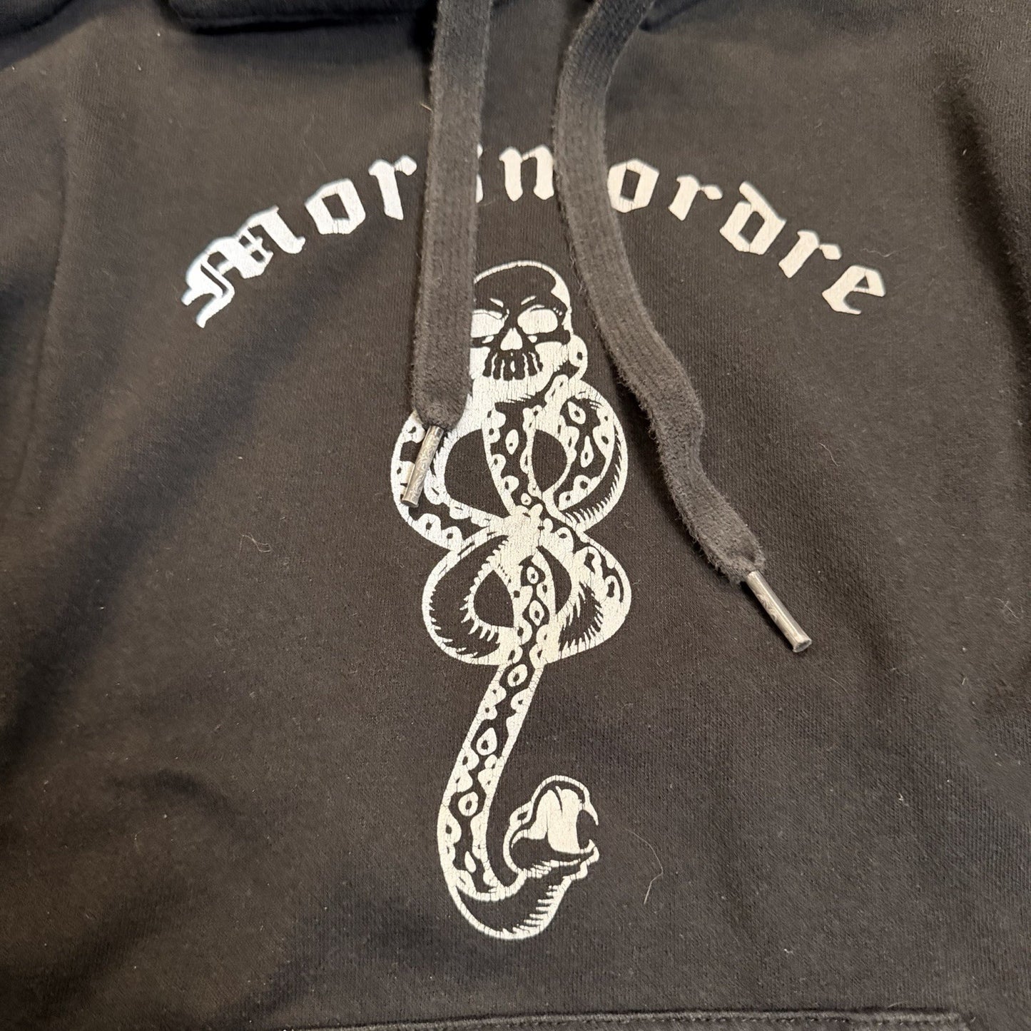 Vans Harry Potter Morsmordre Hoodie Womens Size S Front Pocket Pullover Black 3M