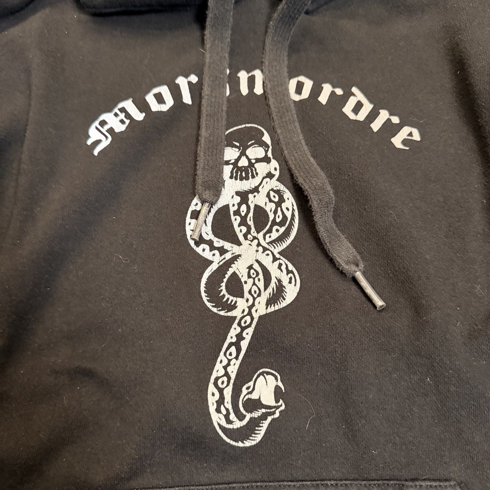 Vans Harry Potter Morsmordre Hoodie Womens Size S Front Pocket Pullover Black 3M