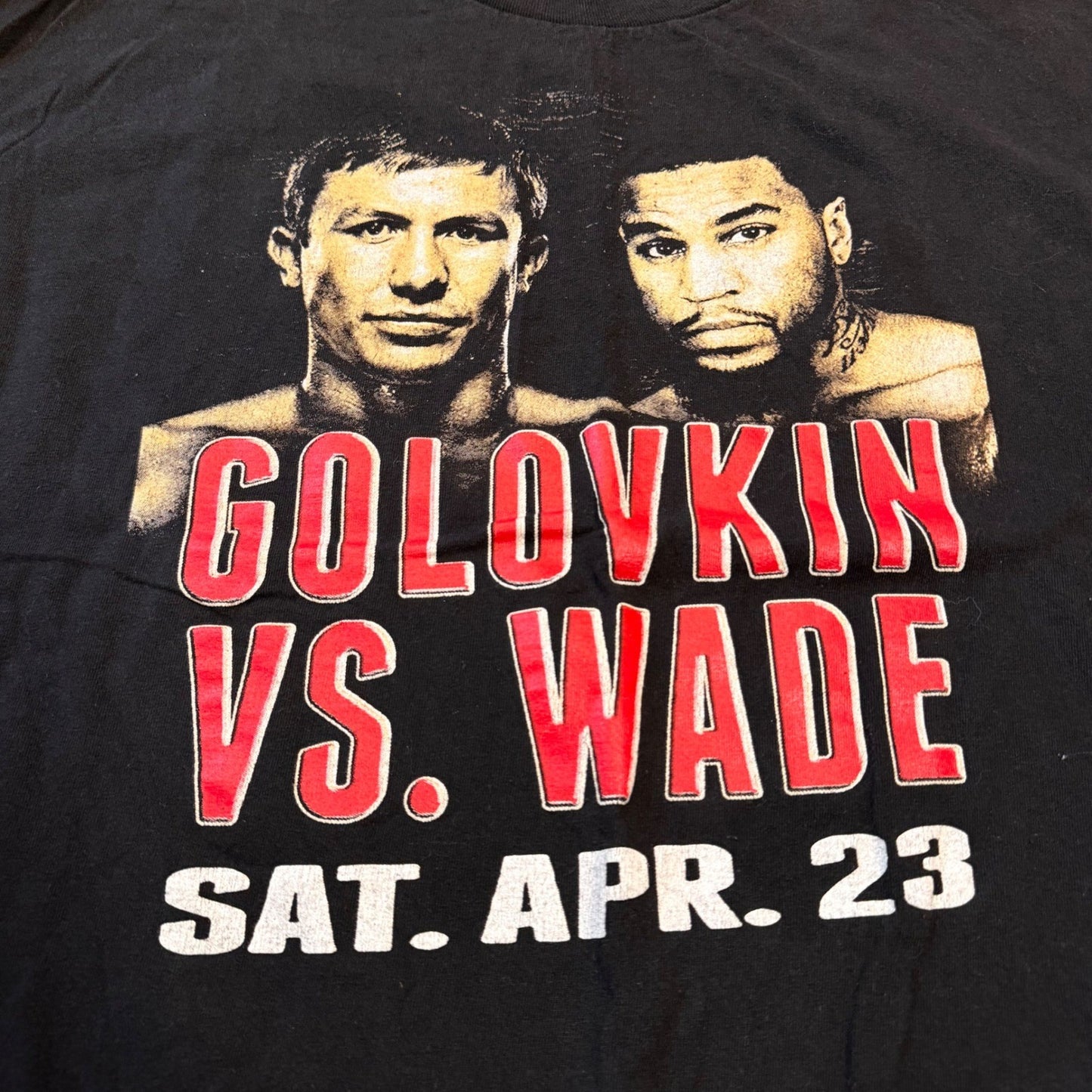 Gennady Golovkin GGG vs Wade Boxing Graphic T-Shirt XL Black 2016 Fight Night