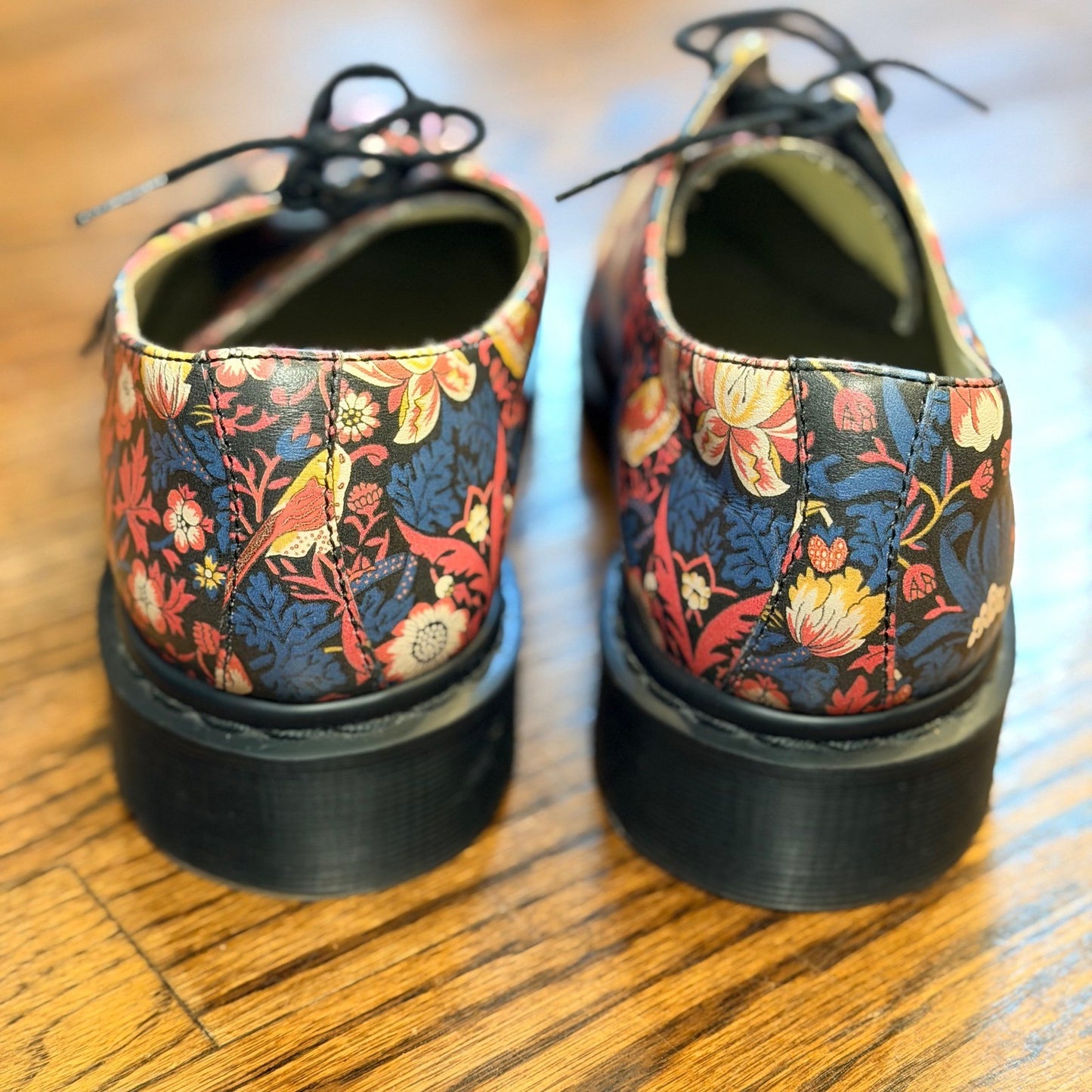 Dr. Martens x Liberty 1461 Strawberry Thief Floral Leather Shoes Size 8M 7W Rare