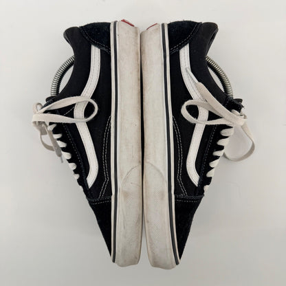 Vans Old Skool Classic Skate Shoes Low Top Black White Suede Canvas Mens 8.5