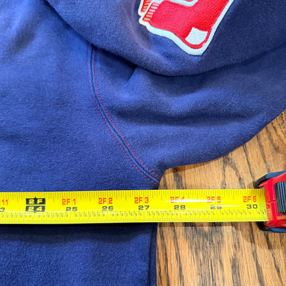 Majestic Boston Red Sox Vintage 90s Heavyweight Hoodie Navy Blue XL Embroidered