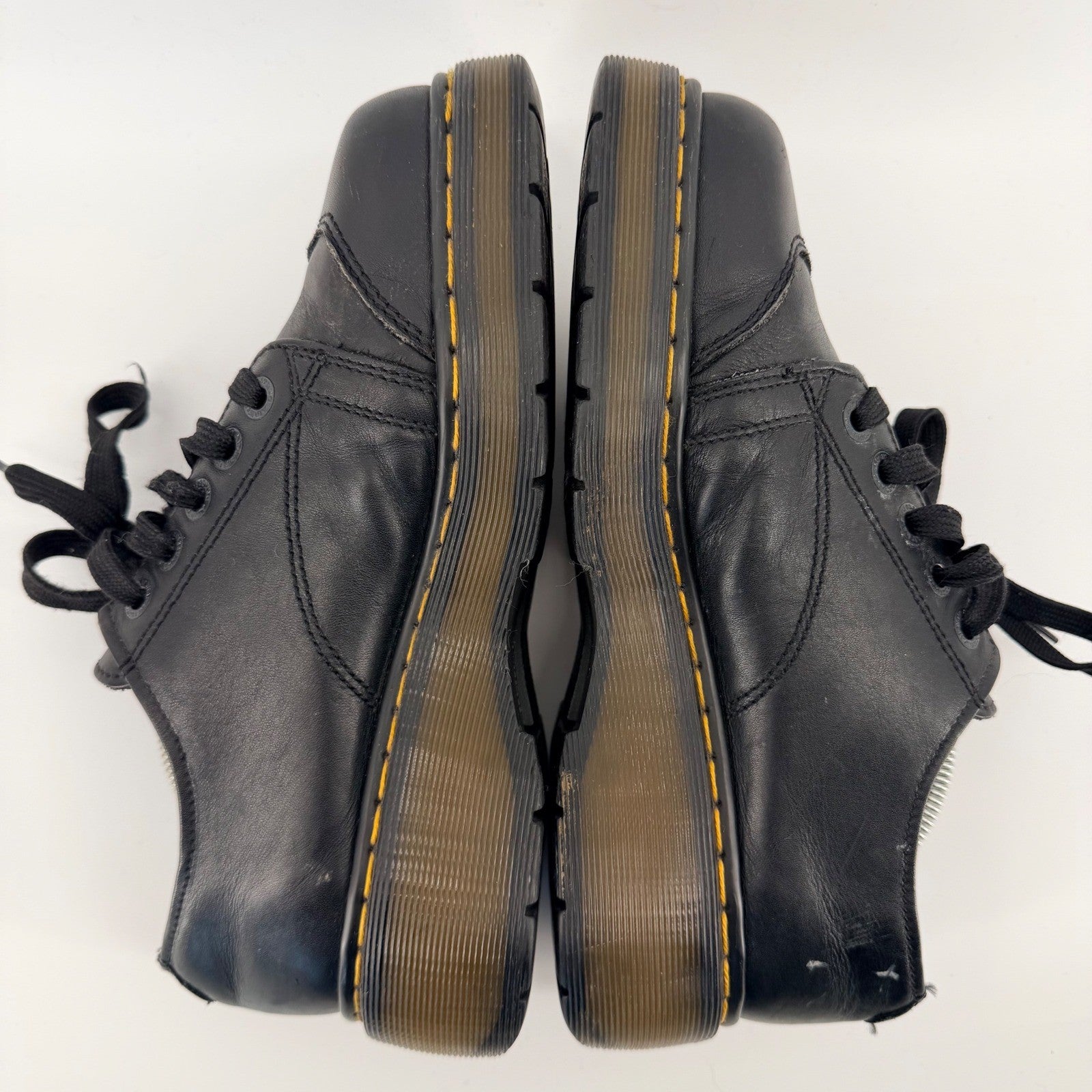 Dr. Martens Platform Oxford Leather Chunky Wedge Shoes 8M 9W Black