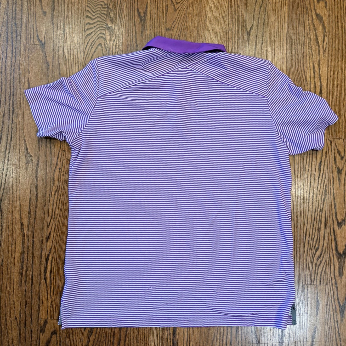 Adidas Climachill Golf Polo Shirt Mount Shasta Resort XL Purple White Stripe