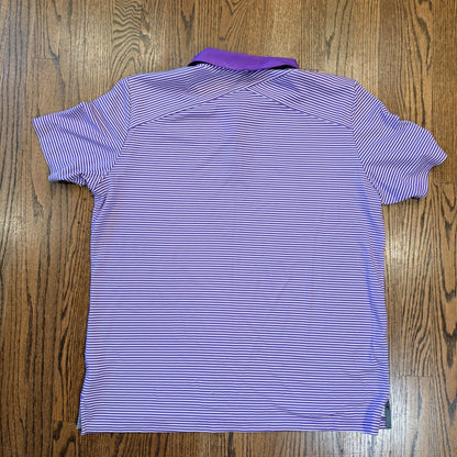 Adidas Climachill Golf Polo Shirt Mount Shasta Resort XL Purple White Stripe