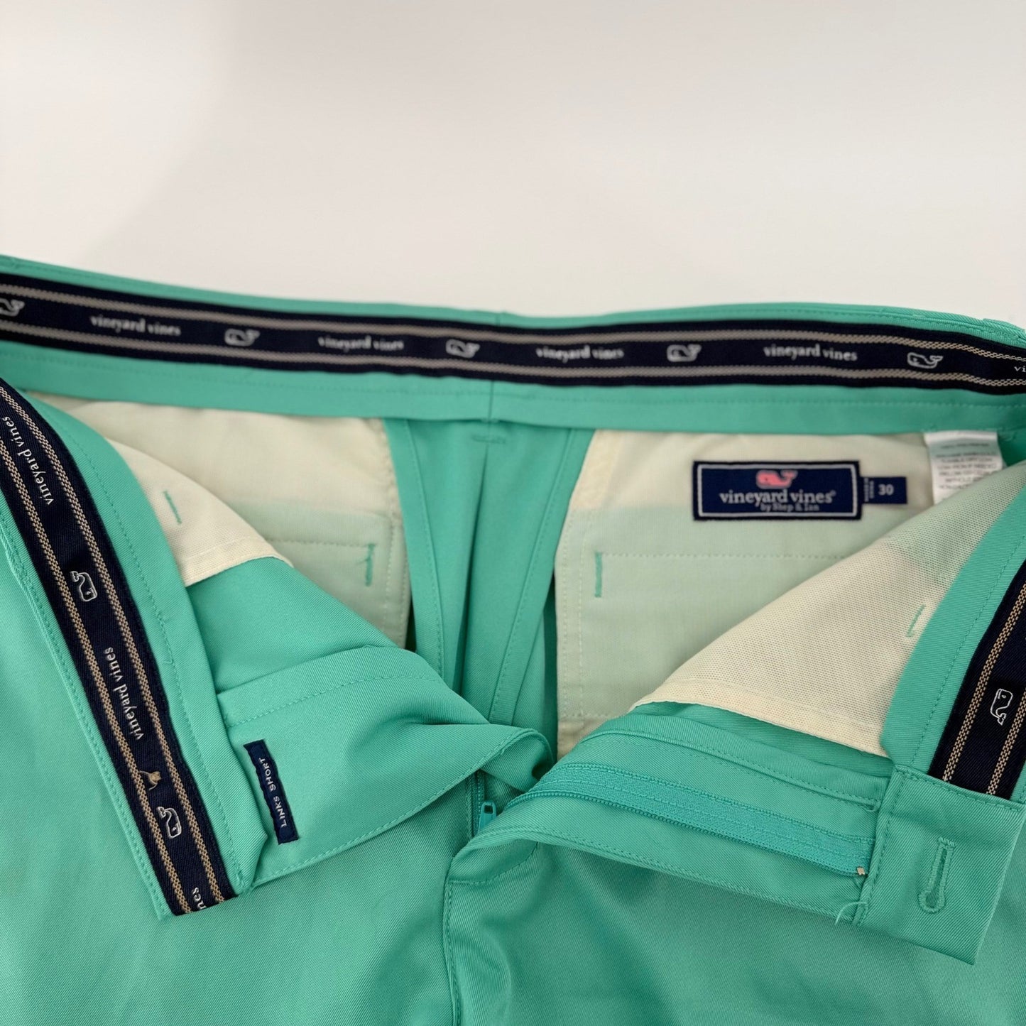 Vineyard Vines Links Short Mens 30 Performance Golf Short Seafoam Green 9 Inseam