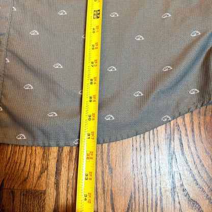 Marmot All Over Tent Print Hiking Shirt Short Sleeve Gray XXL Mens Lightweight