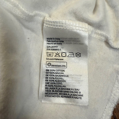 H&M Divided Santa Monica California Graphic Crop Tank Top Medium White