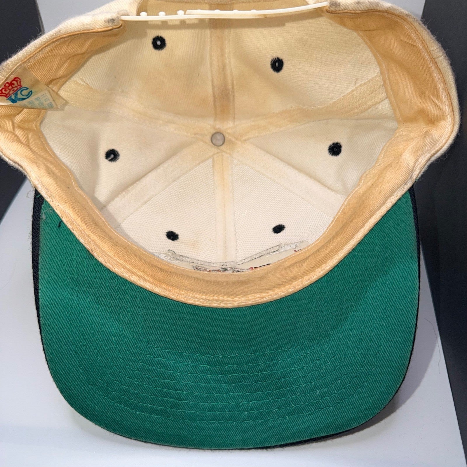 Seattle Sonics 1996 Western Conference Champions Vintage Snapback Hat Cream OS