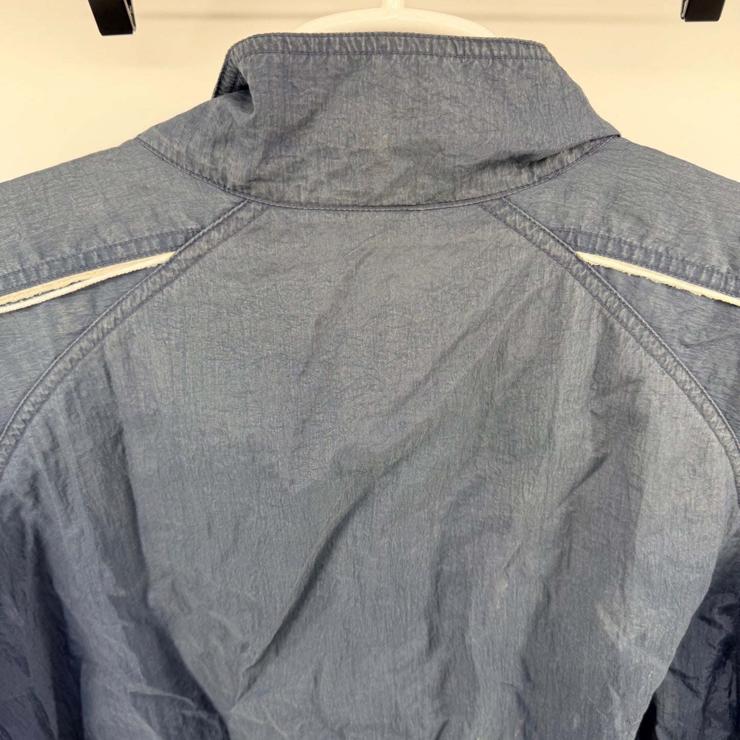Reebok Vintage Windbreaker Jacket Full Zip Retro 90s Mesh Lined Large Navy Blue