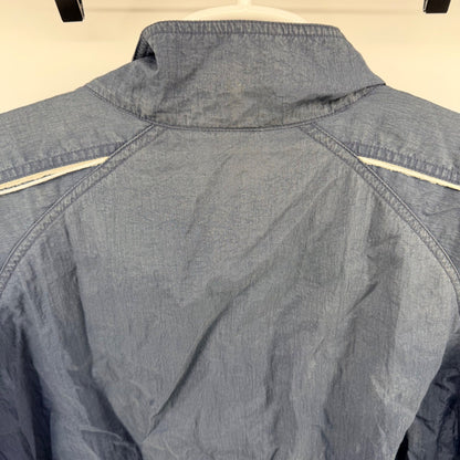 Reebok Vintage Windbreaker Jacket Full Zip Retro 90s Mesh Lined Large Navy Blue