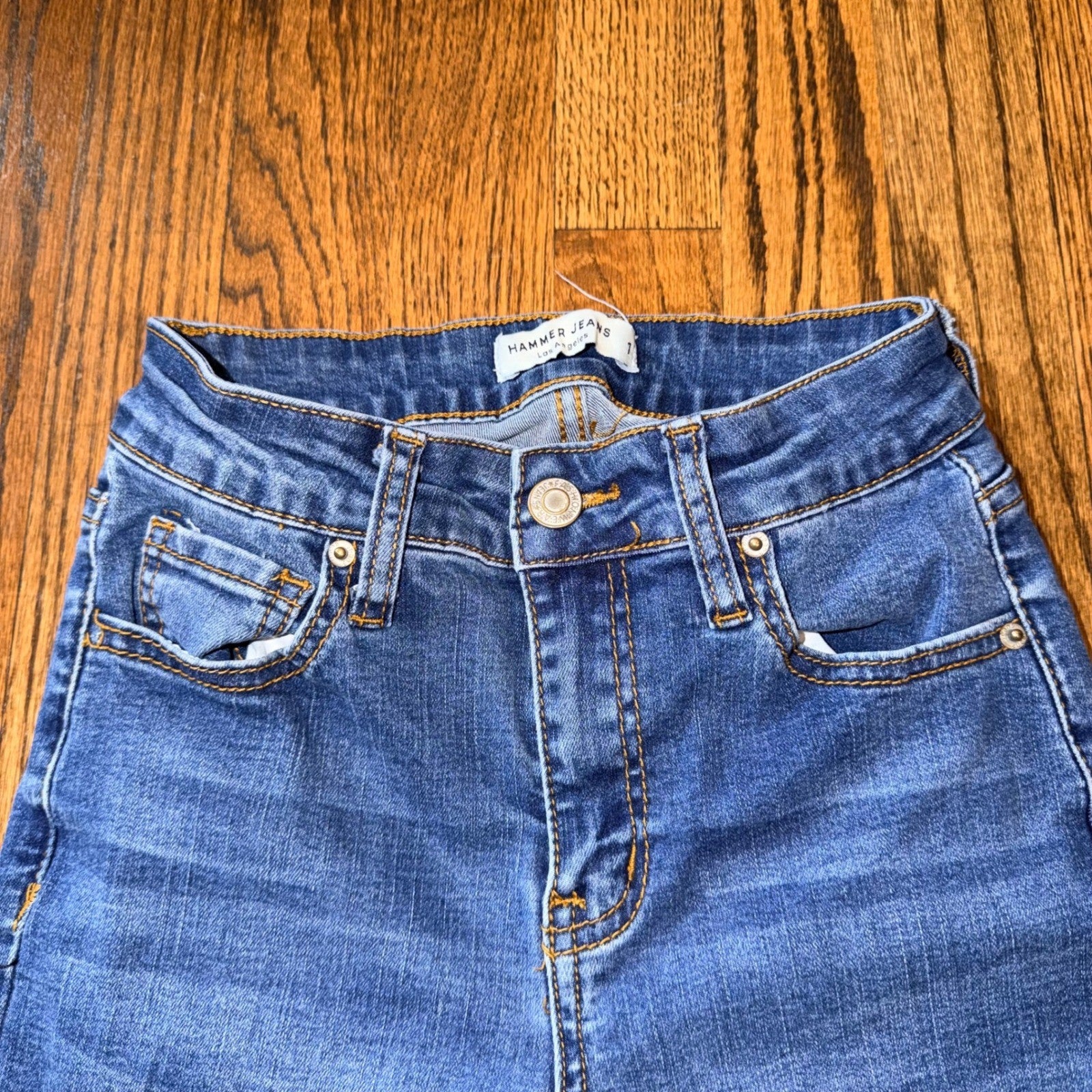 Hammer Jeans High Rise Flare Leg Stretch Denim Jeans Size 1 Blue Medium Wash
