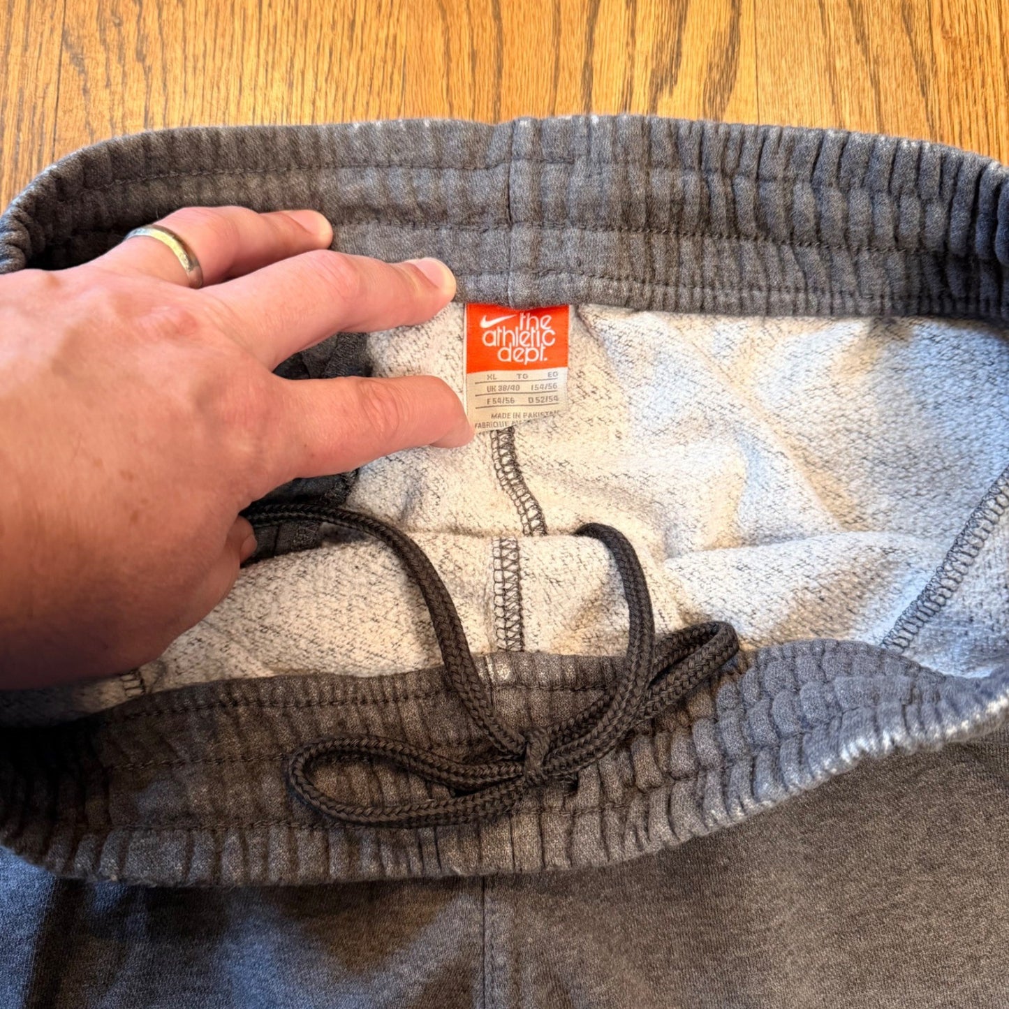 Nike Athletic Dept Fleece Sweatpants Straight Leg XL Gray Drawstring Pockets