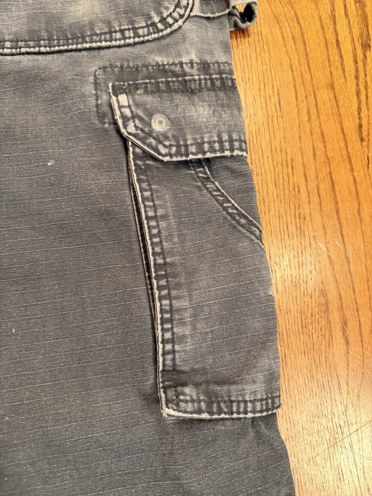 Wrangler Riggs Workwear Ripstop Pants 31x30 Blue Distressed Carpenter