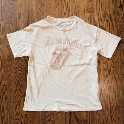 American Eagle Rolling Stones Graphic T-Shirt Band Tee XS/S Cream