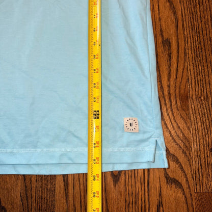 Linksoul Tempus Fugit Polo Shirt Short Sleeve Pique Golf M Light Blue