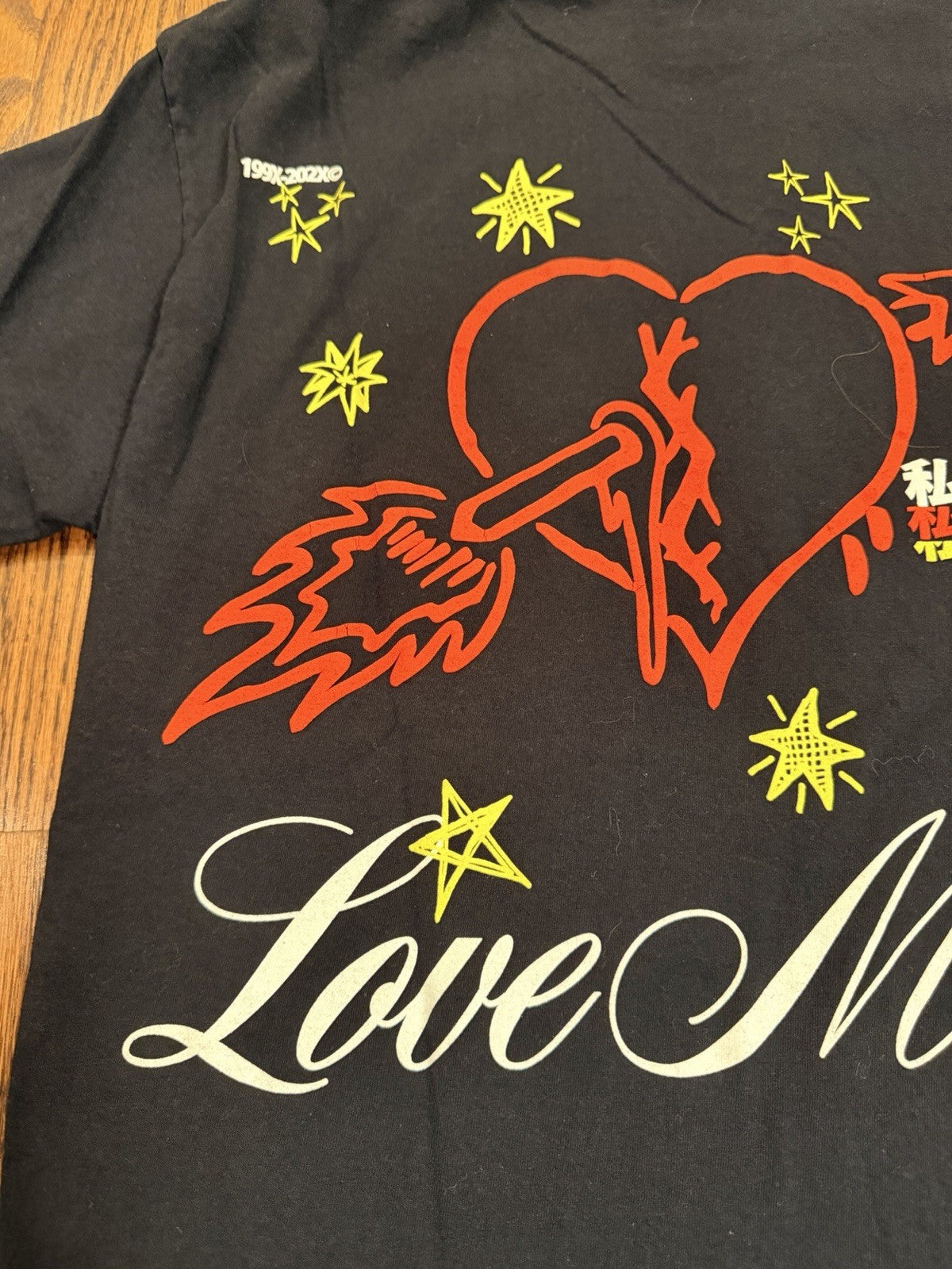 CVLA Love Me LA Puff Paint Graphic T Shirt Black Men’s Medium Streetwear