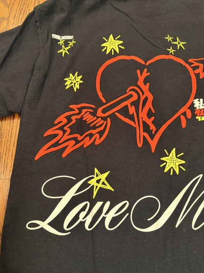 CVLA Love Me LA Puff Paint Graphic T Shirt Black Men’s Medium Streetwear