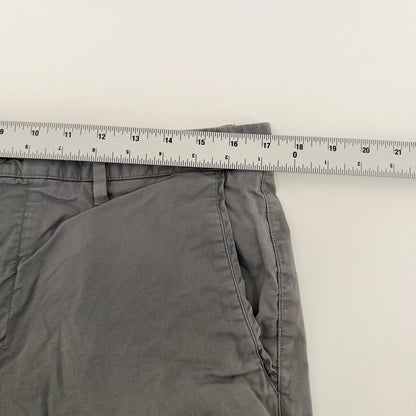 Bonobos Washed Chino Shorts 9 Inch Inseam Casual Preppy Cotton 33 Grey