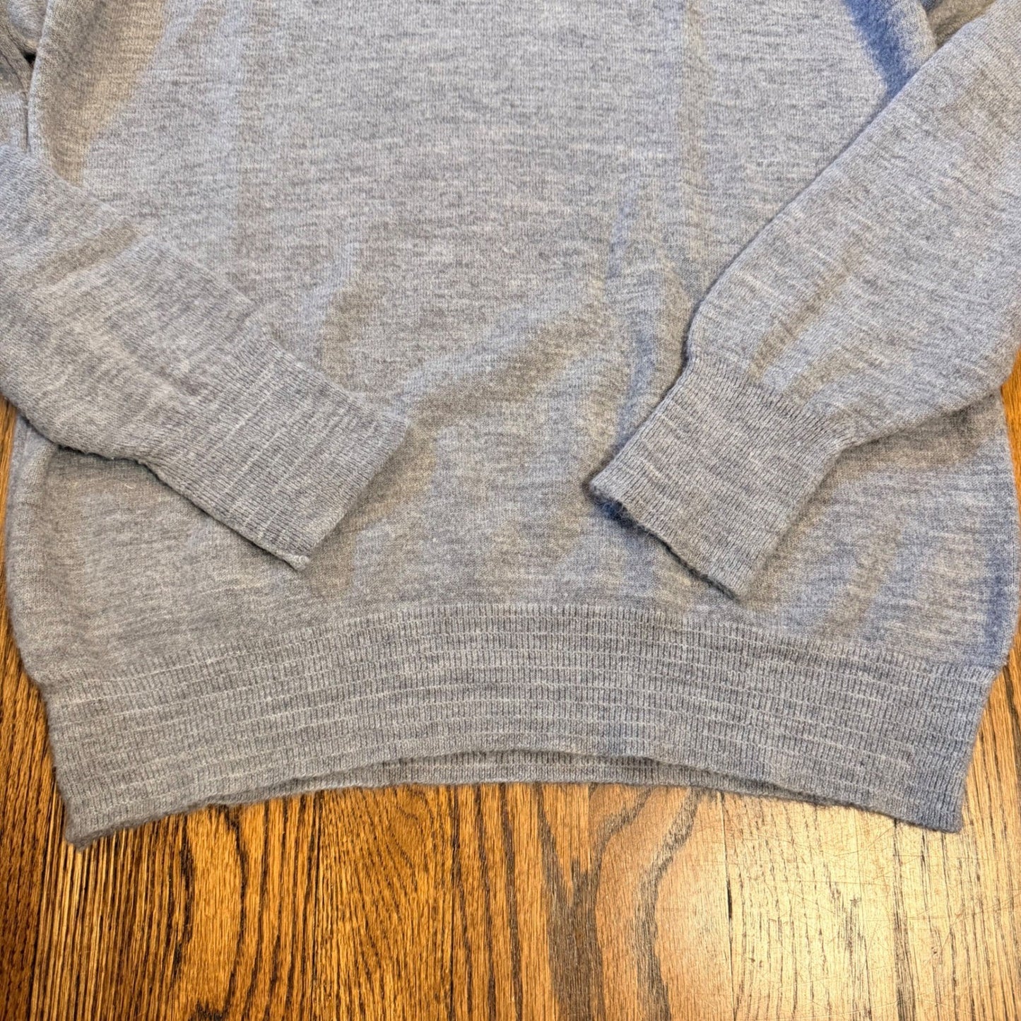 Christian Dior Monsieur Vintage 80s V-Neck Sweater Logo Orlon Large Gray