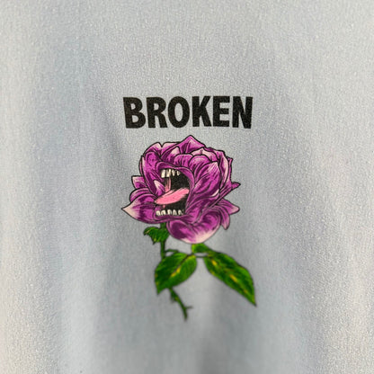 Broken Promises x Santa Cruz Screaming Rose Hoodie Light Blue Graphic S