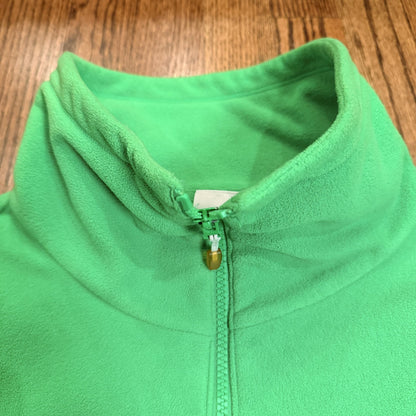 Adidas Jacket Womens Small Green Polar Fleece Full Zip Long Sleeve Running