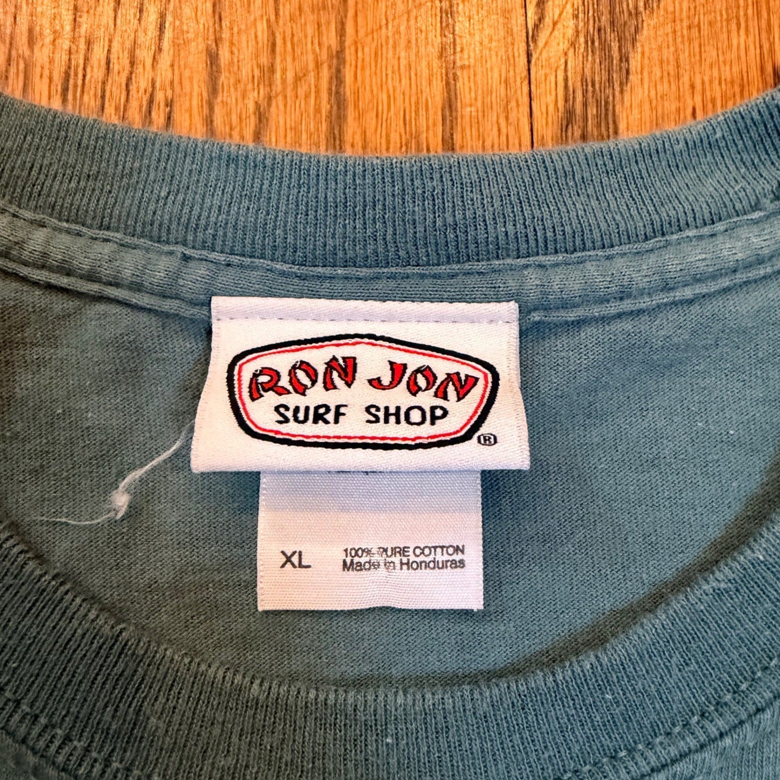 Ron Jon Surf Shop Orlando Florida Graphic T-Shirt Distressed XL Blue Teal