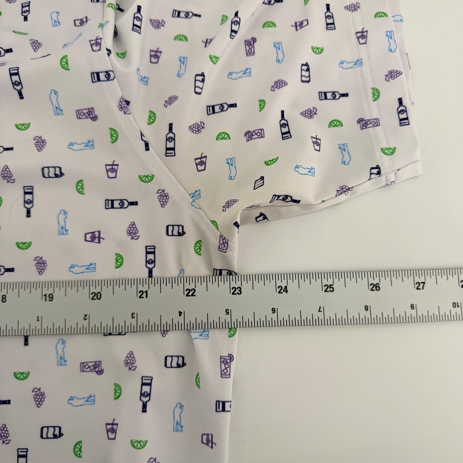 U Suck At Golf Performance Polo Shirt Novelty Print White Purple Large Mens