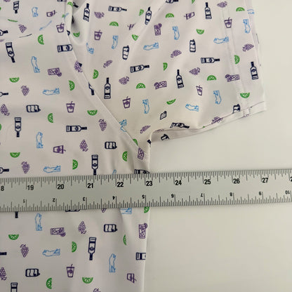 U Suck At Golf Performance Polo Shirt Novelty Print White Purple Large Mens