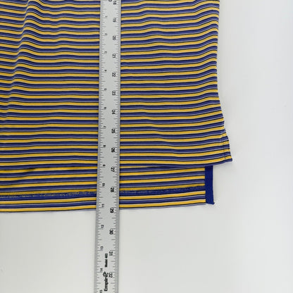 Polo Golf Ralph Lauren Striped Pima Cotton Polo Shirt Large Purple Yellow Mens