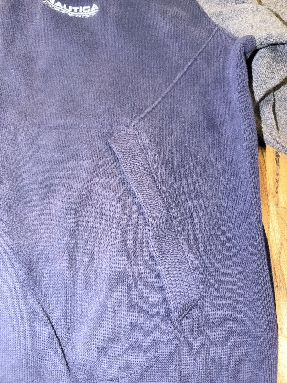 Nautica Competition Full Zip Jacket Navy Gray Size M