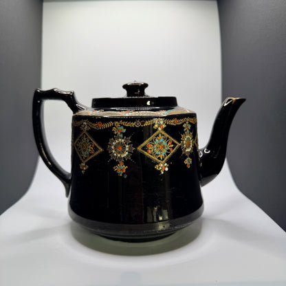 Vintage Made in England Price Brothers Burslem Moriage Hand Painted Teapot 1930s